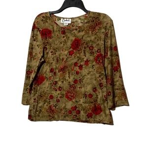 Vintage CARDUCCI floral  blouse sz L